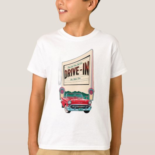 1950s-スタイルドライブインムービー tシャツ (正面)