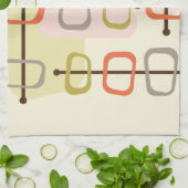 1950s Abstract Art Hollow Rocks Chartreuse Green キッチンタオル (折り畳み)