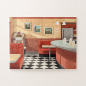 1950s American Diner Puzzle – Vintage Jukebox ジグソーパズル (横)