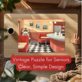 1950s American Diner Puzzle – Vintage Jukebox ジグソーパズル