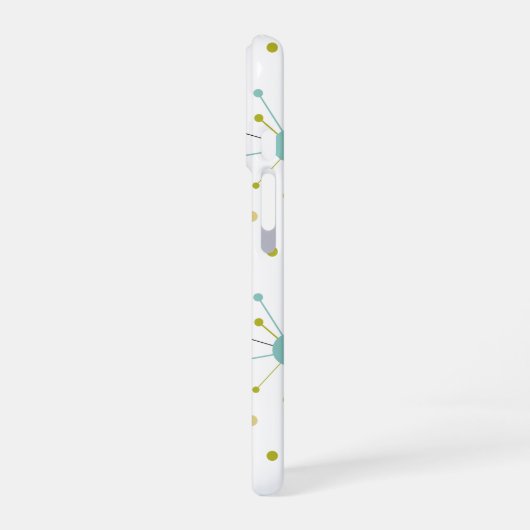 1950s Atomic Age Starburst Mid Century Modern iPhone 16ケース (左側面)