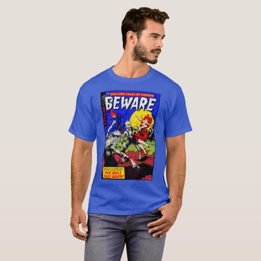 1950's BEWARE Horror Comic T-Shirt Tシャツ (正面フル)
