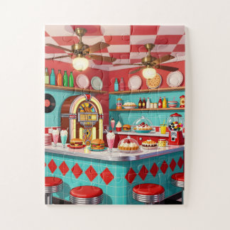 1950s Diner for Seniors 30 Large Piece ジグソーパズル