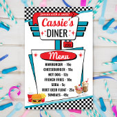 1950's Diner Vintage Menu Poster ポスター