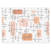 1950s Eames Era Art Crosshairs Orange テーブルクロス (正面(横))