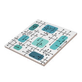 1950s Eames Era Art Crosshairs Turquoise タイル (側面)