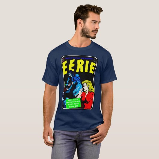 1950's 'EERIE' Horror Comics T-Shirt Tシャツ (正面フル)
