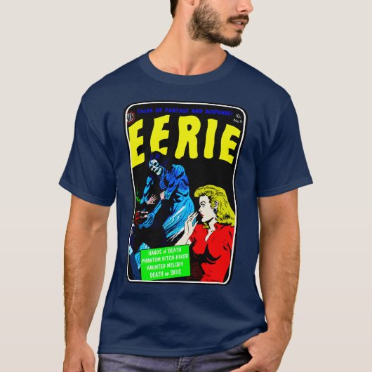 1950's 'EERIE' Horror Comics T-Shirt Tシャツ (正面)