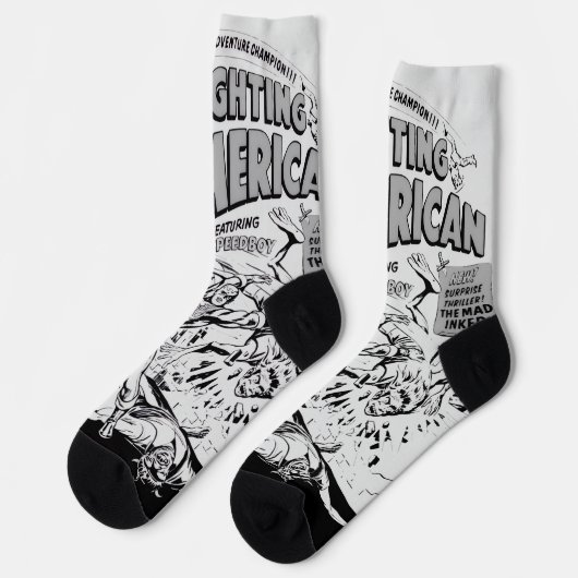 1950's 'Fighting American' Action Comic Socks ソックス (左)