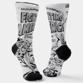 1950's 'Fighting American' Action Comic Socks ソックス (傾斜あり)
