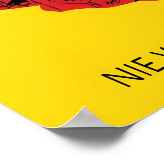 1950s German Election Poster Never again! Labour ポスター (角)