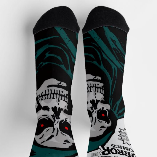 1950's 'HORROR Comics' Socks ソックス (上部)