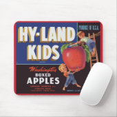 1950s Hyland Kids Washington Appleラベルプリント マウスパッド (マウス)