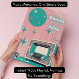 1950s Music Dementia Gift Poster with 50s Playlist ポスター