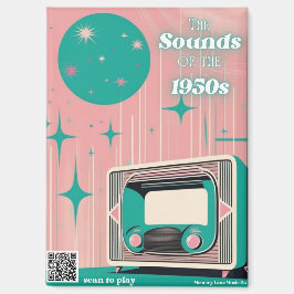 1950s Music QR Code Magnet Dementia Gift マグネット
