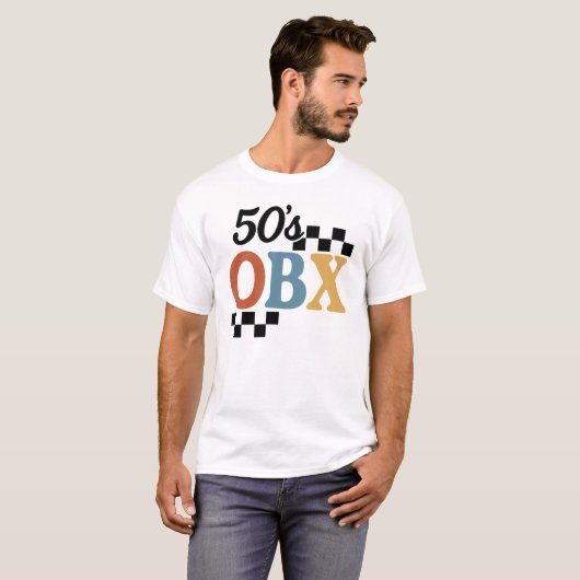 1950s OBX – Rock & Roll Meets the Coast Tシャツ (正面フル)