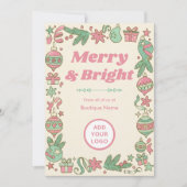 1950s Pastel Christmas | Boutique Bulk Greetings シーズンカード (正面)