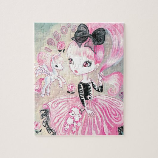 1950's poodle skirt girl ジグソーパズル (縦)