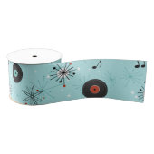 1950s Retro Music Records グログランリボン (リール)