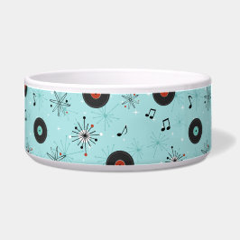 1950s Retro Music Records Blue ボウル