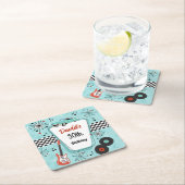 1950's Retro Party  スクエアペーパーコースター (インサイチュ)