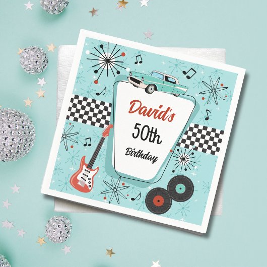 1950's Retro Party  スタンダードカクテルナプキン