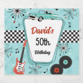 1950's Retro Party  スパークリングワインラベル (シングルラベル)