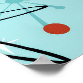 1950's Retro Red & Blue Birthday Party  ポスター (角)