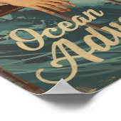 1950s Sailor Pin-Up Art – Retro Nautical Cruise Po ポスター (角)