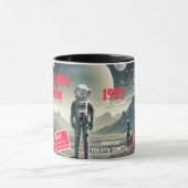 1950s Sci-Fi映画ポスターあなたの顔誕生日 マグカップ (中央)