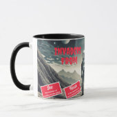 1950s Sci-Fi映画ポスターあなたの顔誕生日 マグカップ (左)