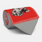 1950s Scottie dog in red ネクタイ (ロール)