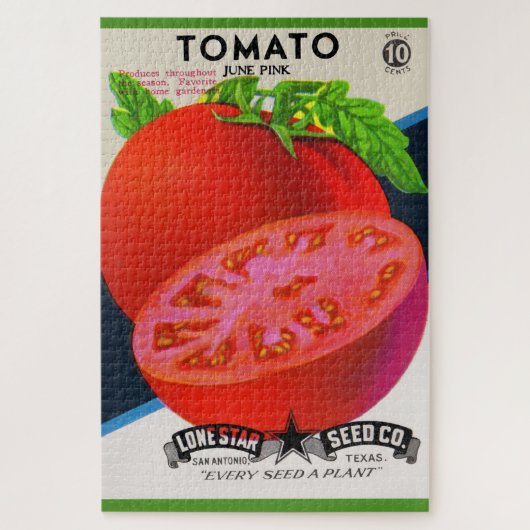 1950s seed packet tomato print ジグソーパズル (縦)