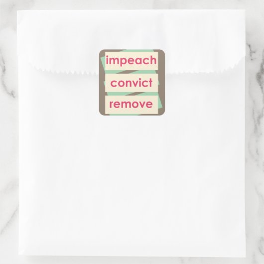 1950's Style Impeach Convict Remove スクエアシール (バッグ)