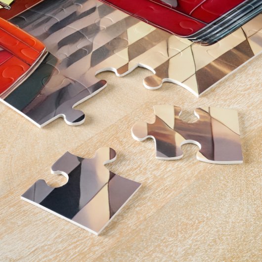 1950s Valentine Diner Retro Romance ジグソーパズル (側面)