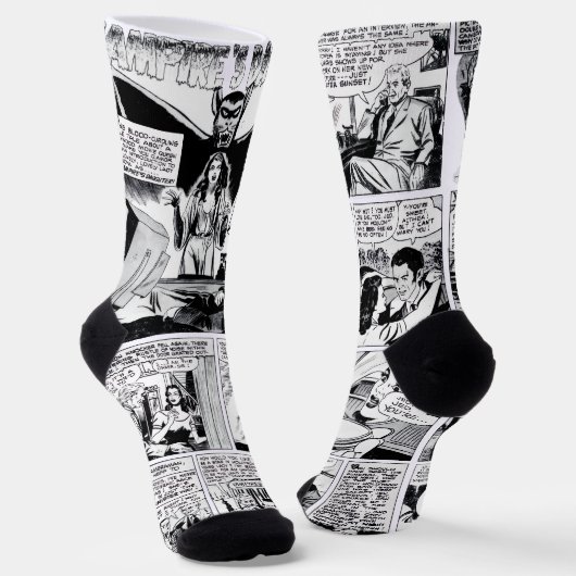 1950's Vampire's Daughter Horror Comic Socks ソックス (傾斜あり)