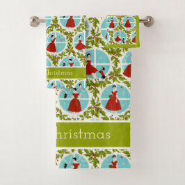 1950's Vintage Christmas バスタオルセット