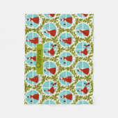 1950's Vintage Christmas フリースブランケット (正面)