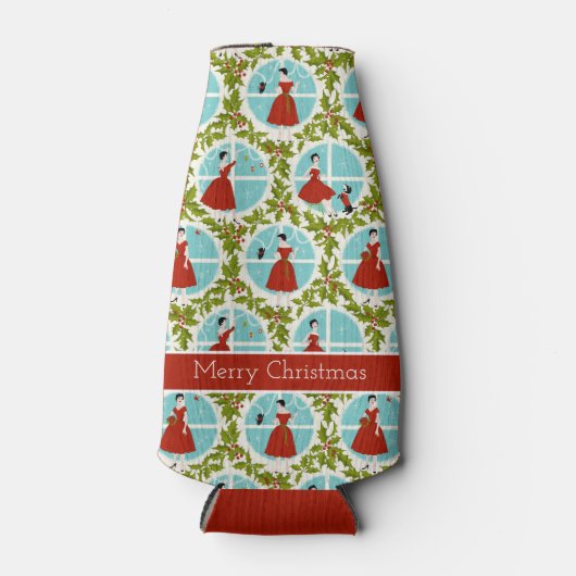 1950's Vintage Christmas ボトルクーラー (正面)