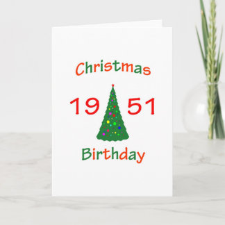 1951クリスマス誕生日 シーズンカード