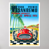 1951サンレモイタリアグランプリヴィンテージレース ポスター (正面)