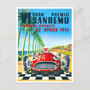 1951サンレモイタリアグランプリヴィンテージレース ポストカード