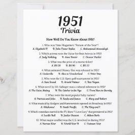 1951トリビアゲーム | 第74回誕生日パーティーゲーム