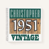 1951年の名前生まれのヴィンテージ・ノートブック ノートブック (正面)