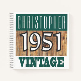 1951年の名前生まれのヴィンテージ・ノートブック ノートブック