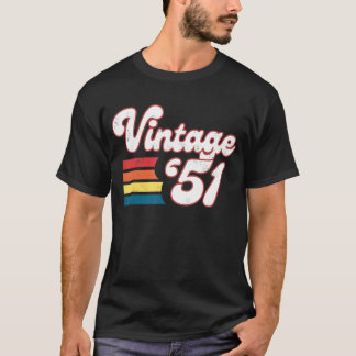 1951年の第72誕生日女子生まれ男子誕生日 Tシャツ