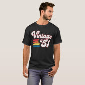 1951年の第72誕生日女子生まれ男子誕生日 Tシャツ (正面フル)