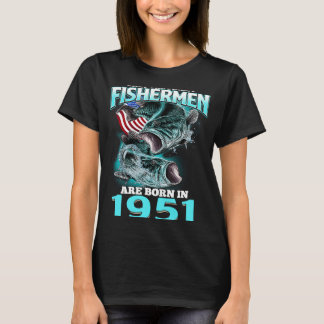 1951年の素晴らし唯一の釣り人の魚釣りBir Tシャツ