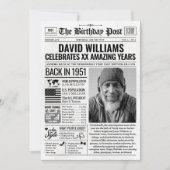 1951年カスタム新聞紙誕生日カード、トレンド シーズンカード (正面)