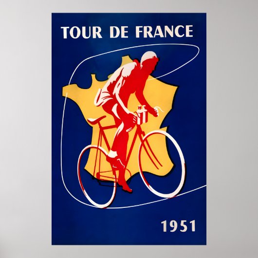 1951年フランス自転車レースポスタープリント ポスター (正面)